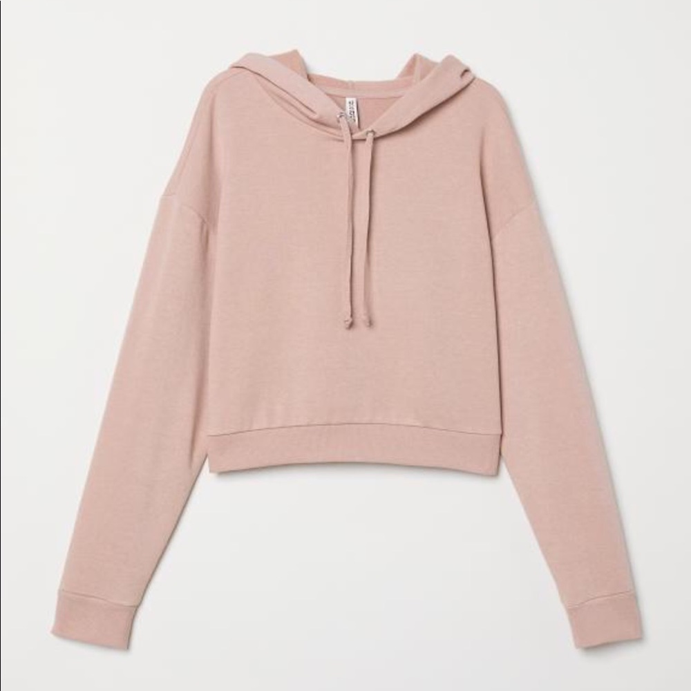 Blush Cropped Hoodie